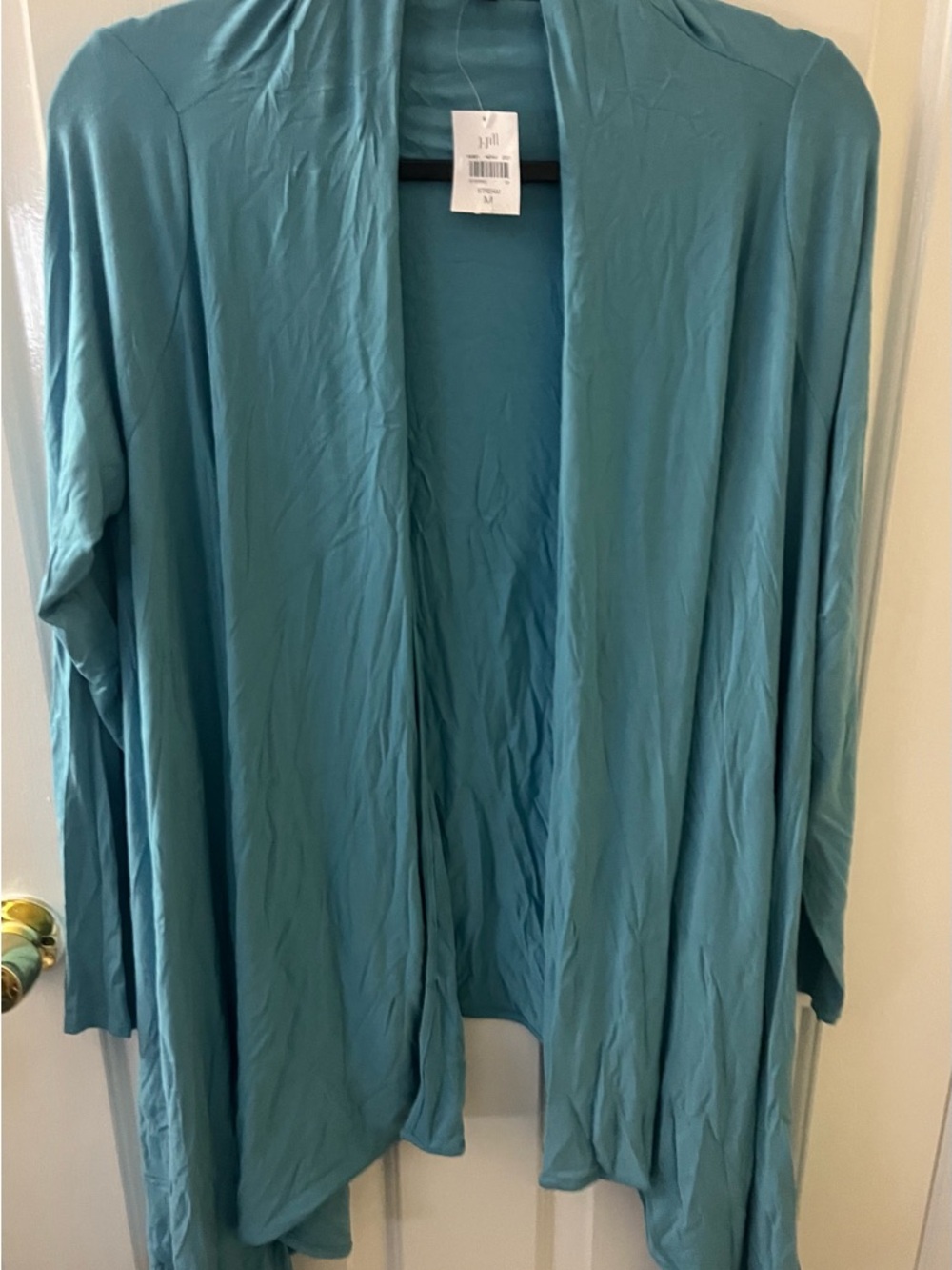 J Jill Blue Open-Front Lightweight Cardigan Medium NEW